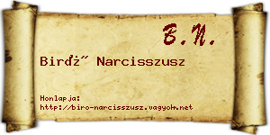 Biró Narcisszusz névjegykártya